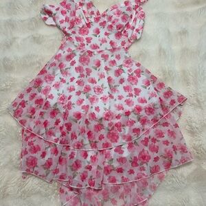 Floral Pink Layered Dress